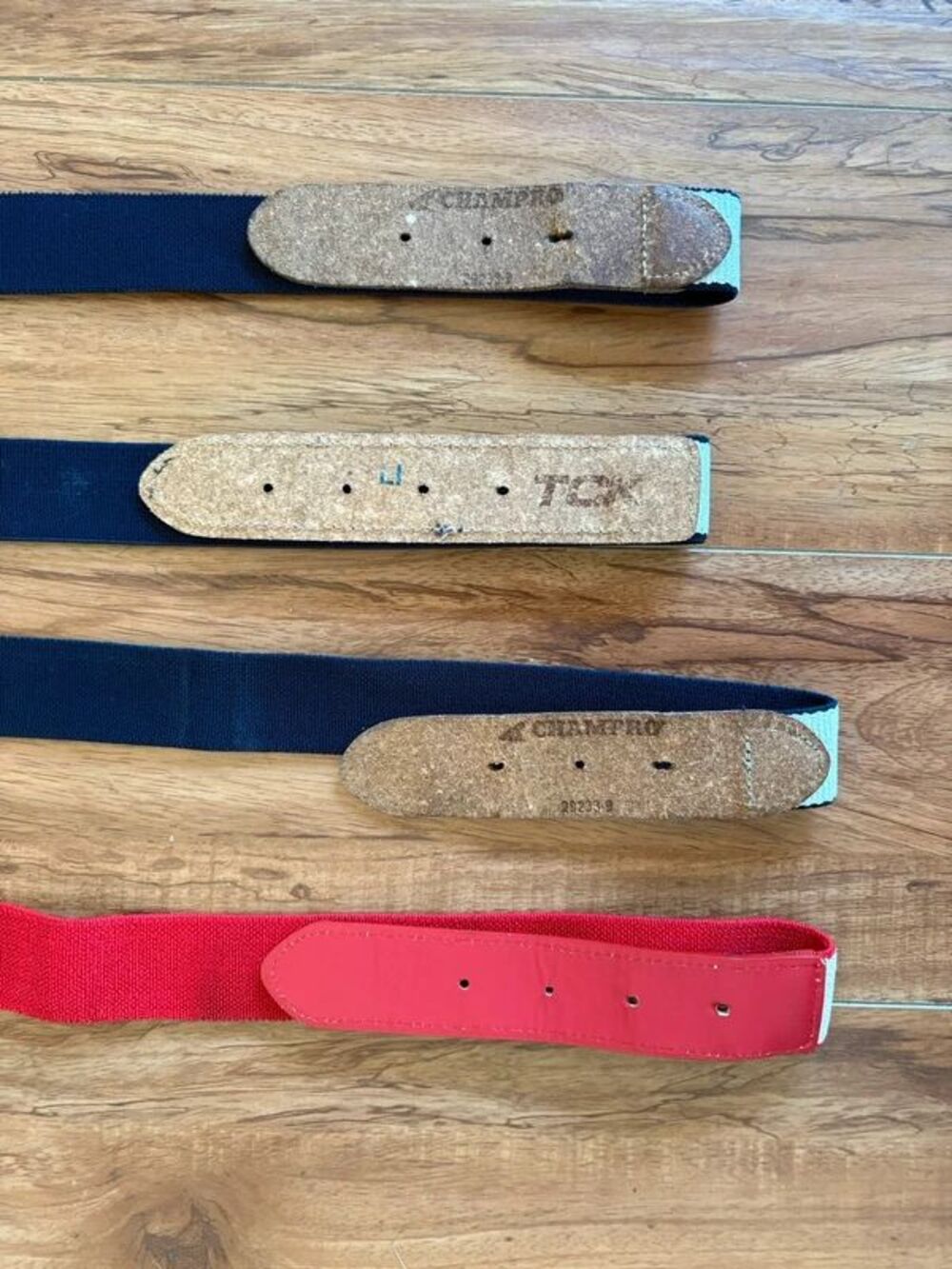 Lot of 4 Baseball Belts